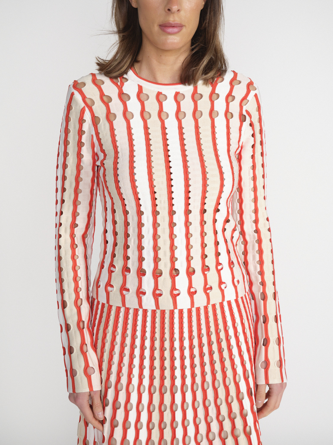 Simkhai Tiana – Shirt mit Loch-Muster mehrfarbig L