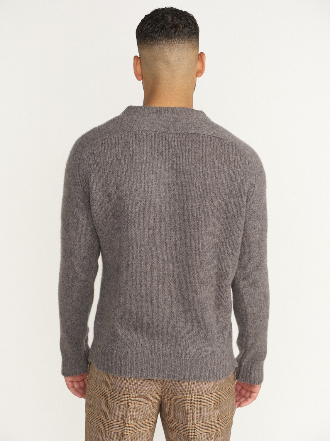 Stephan Boya Marc Nimbus Sweater - Pull avec col en V marron M