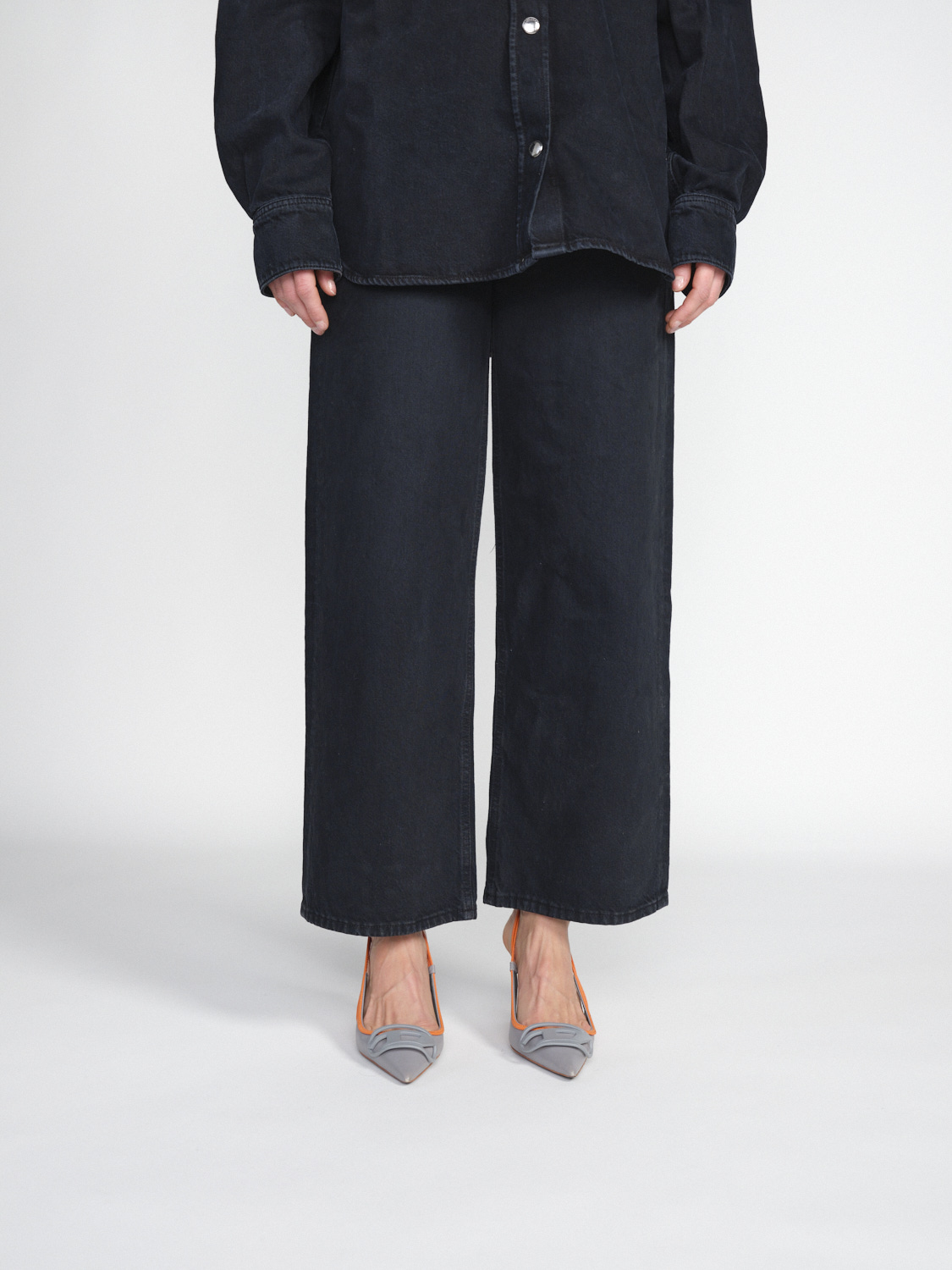 Agolde Ren - Mom jeans with cropped length  black 26