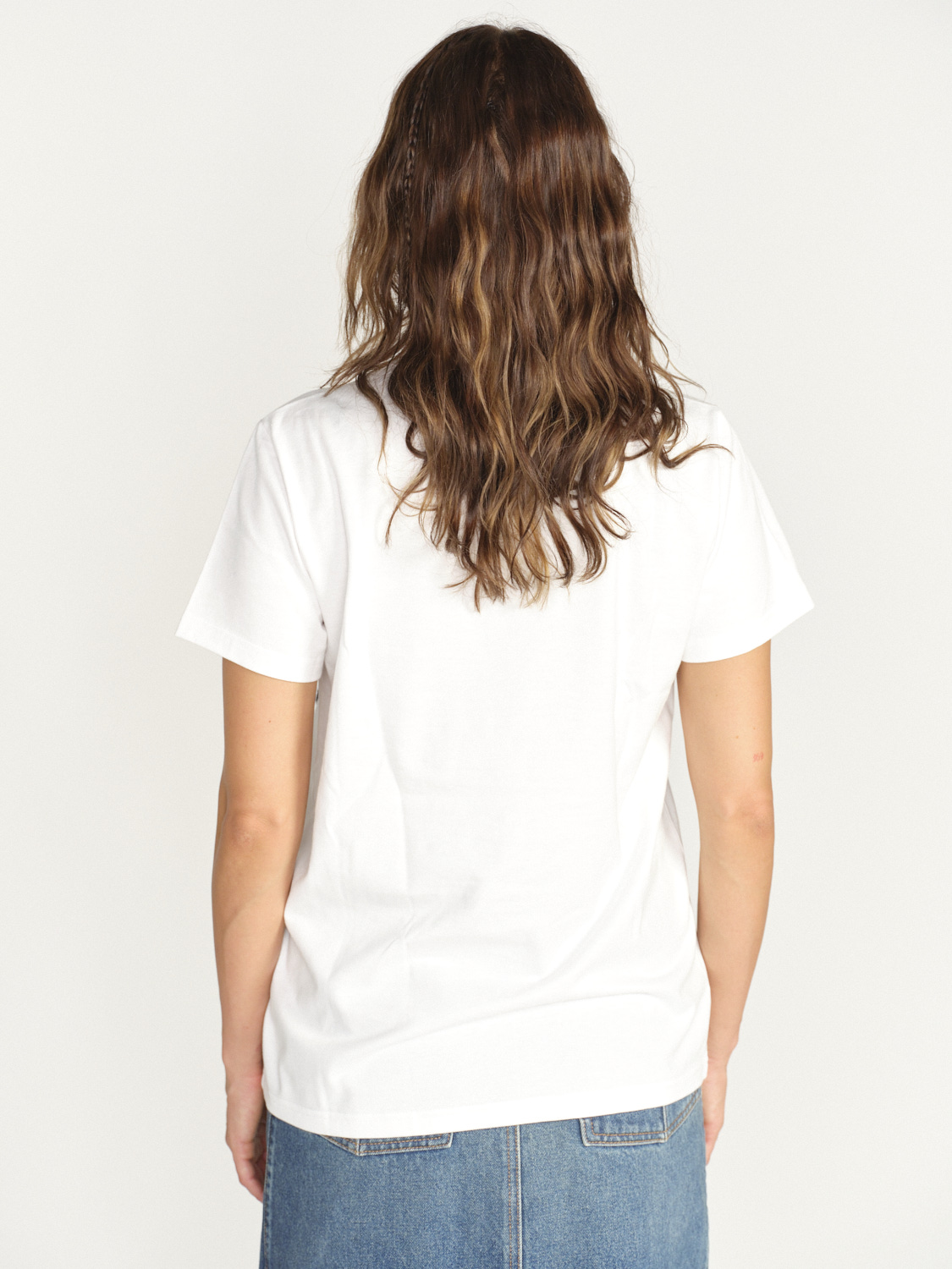 Barrie T-Shirt with logo cashmere patch - T-shirt avec logo patch en cachemire navy XS