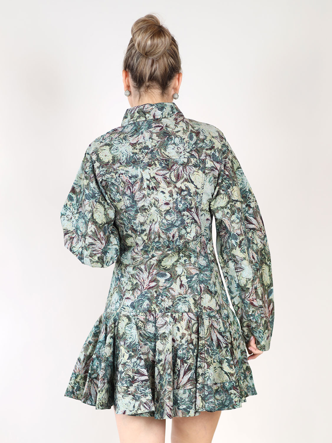 Ganni Printed – Printed shirt dress mehrfarbig 34