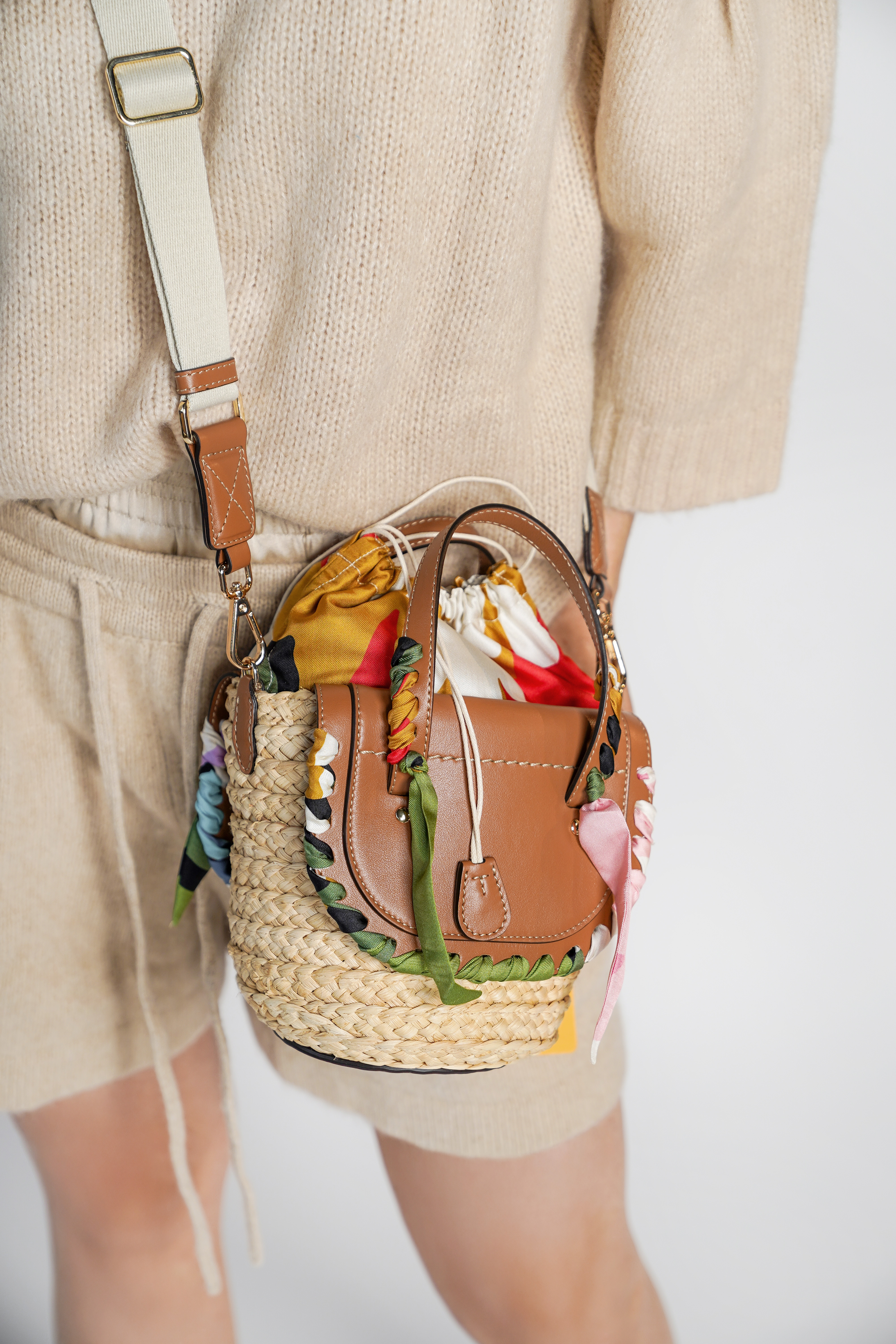 Cuba Lab Habanera Silk – Blossom – Woven and leather bag  mehrfarbig One Size