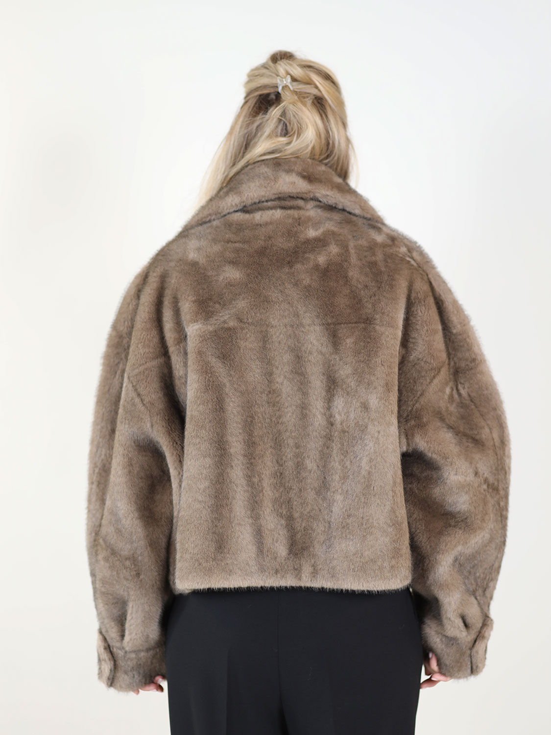 Betta Corradi Giacchino – Jacke in Felloptik   taupe XS