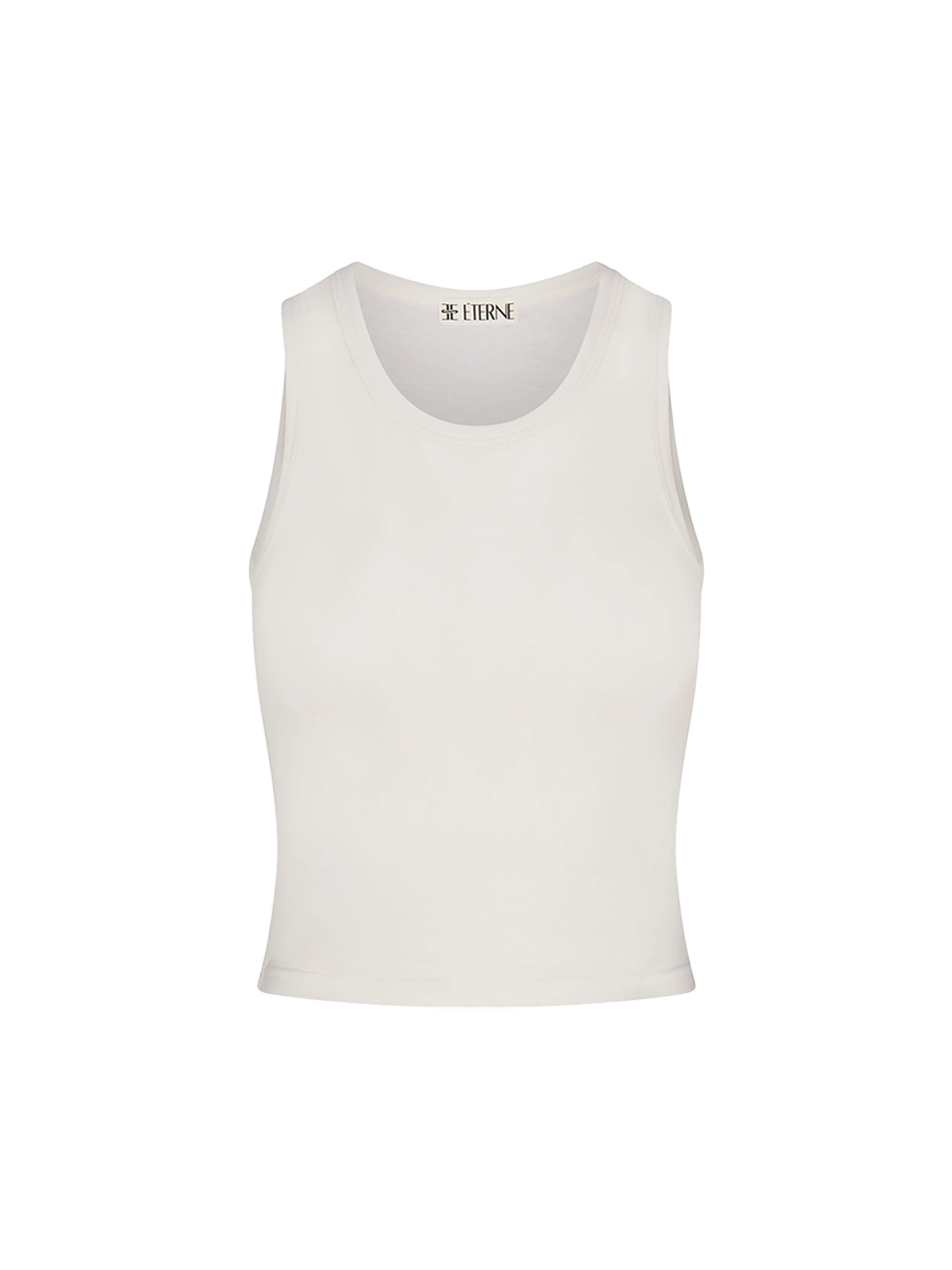 Eterne Fitted tank – tailliertes Shirt aus Baumwoll-Modal- Mix  blanco S