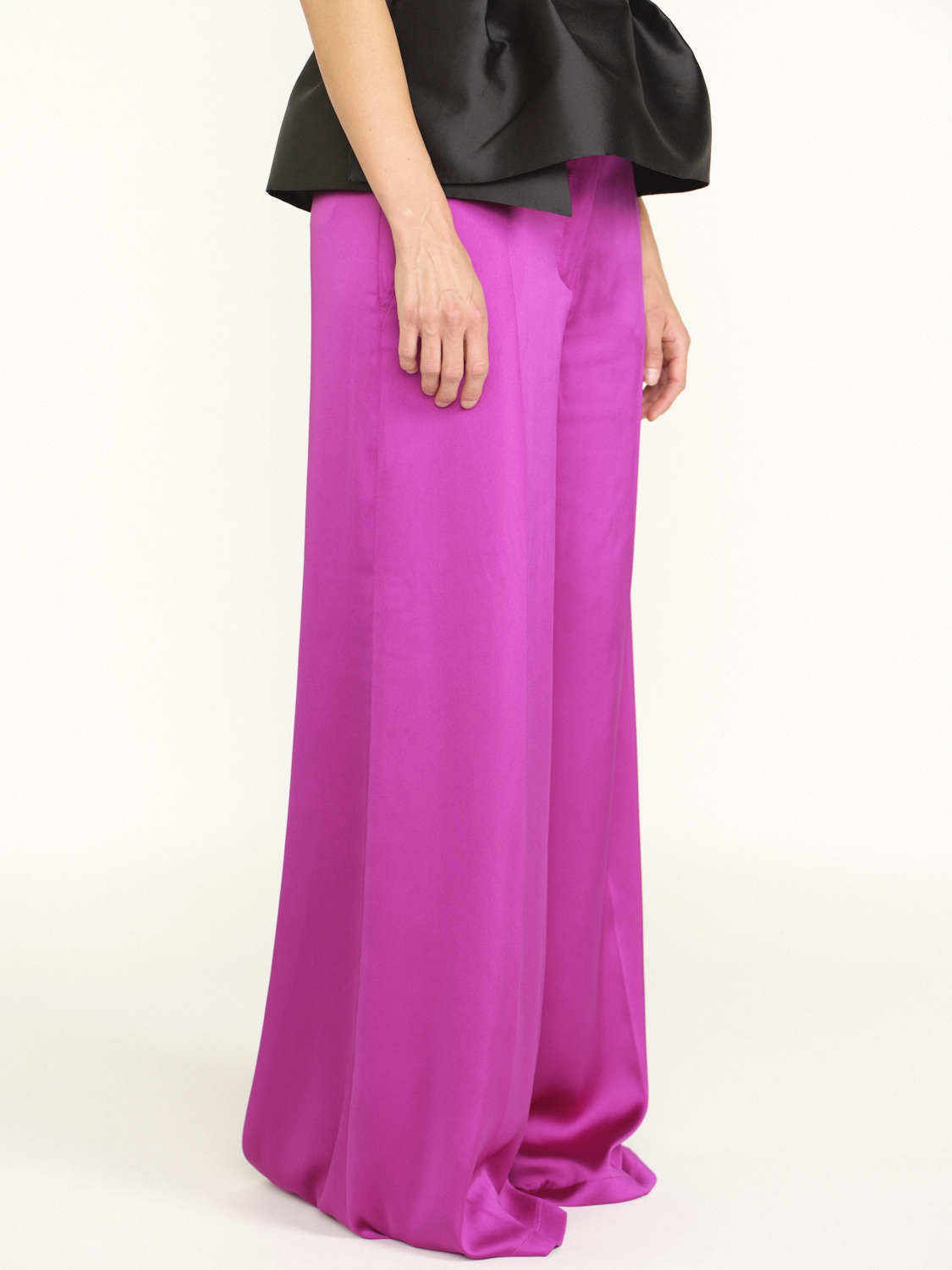 Seductive Maya - pants in satin look with flared leg  black 38 Seductive Maya - pants in satin look with flared leg  black 38