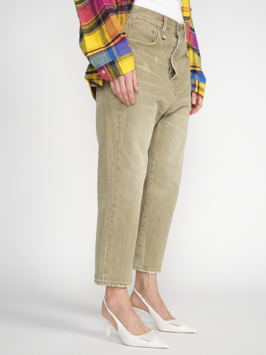 R13 Tailored Drop Jean – Locker geschnittene Jeans grün 26 R13 Tailored Drop Jean – Locker geschnittene Jeans grün 26
