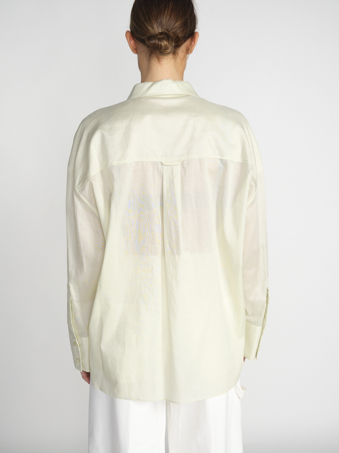 Dorothee Schumacher Fantasy - Leicht transparente Bluse aus Baumwolle 	  hellgrün XS