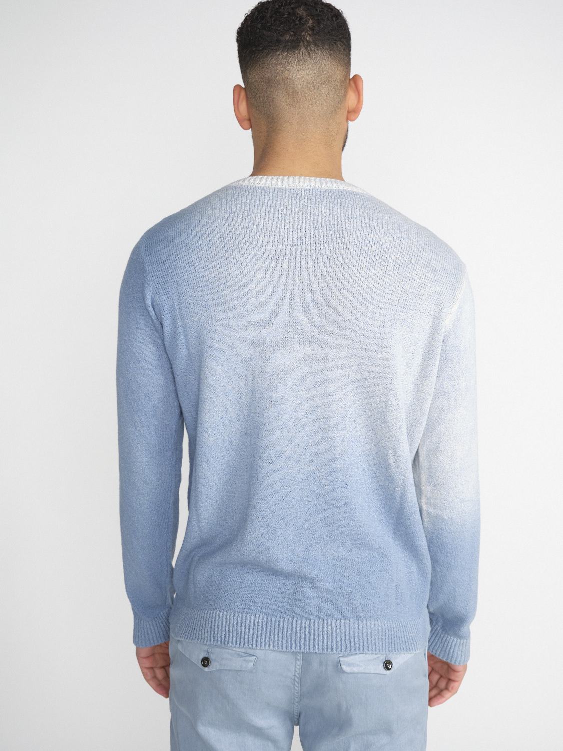 Avant Toi Gradient knitted sweater  blue L