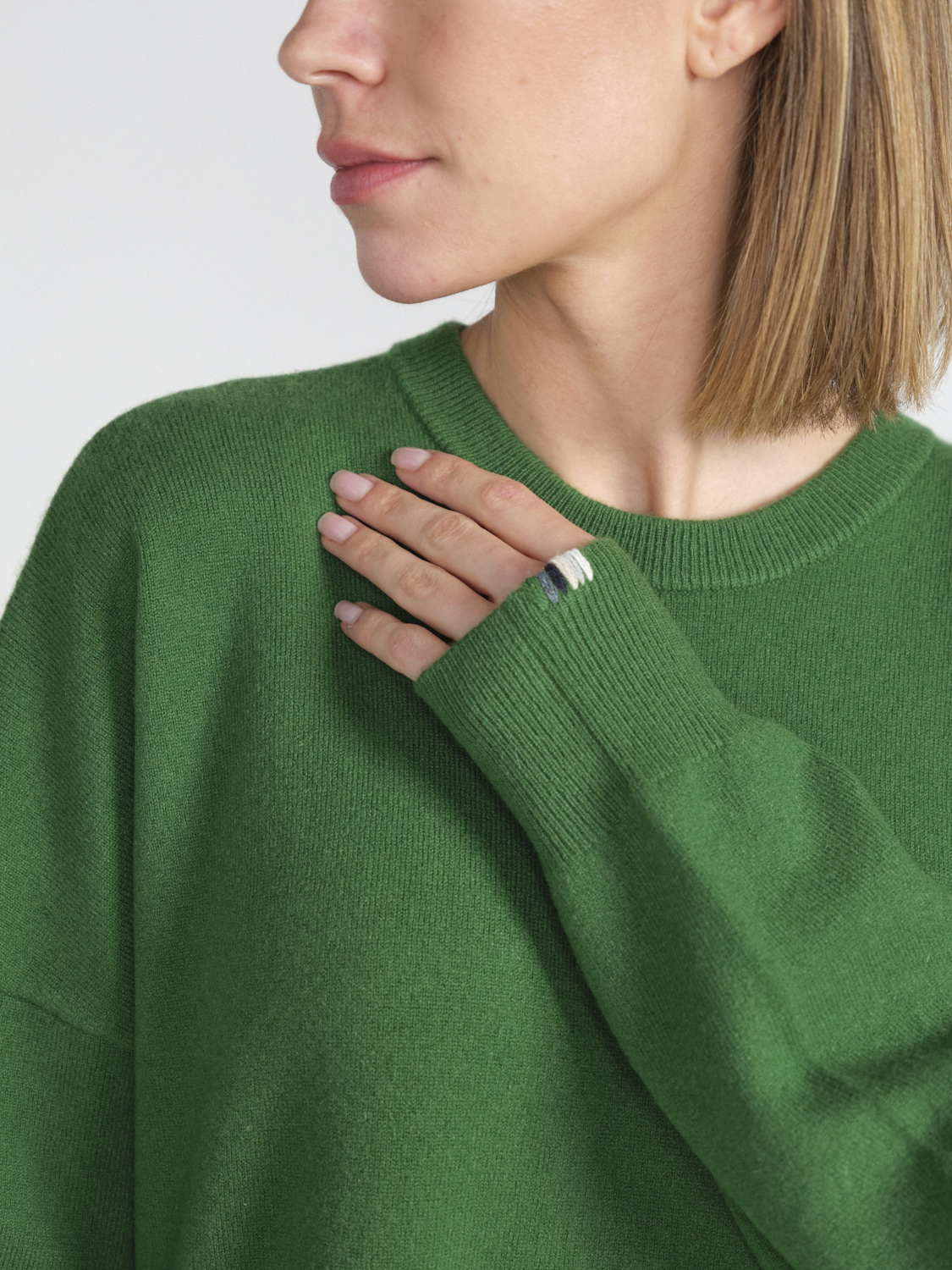 Extreme Cashmere N° 106 Weird - Accogliente maxi abito in cashmere  verde Taglia unica