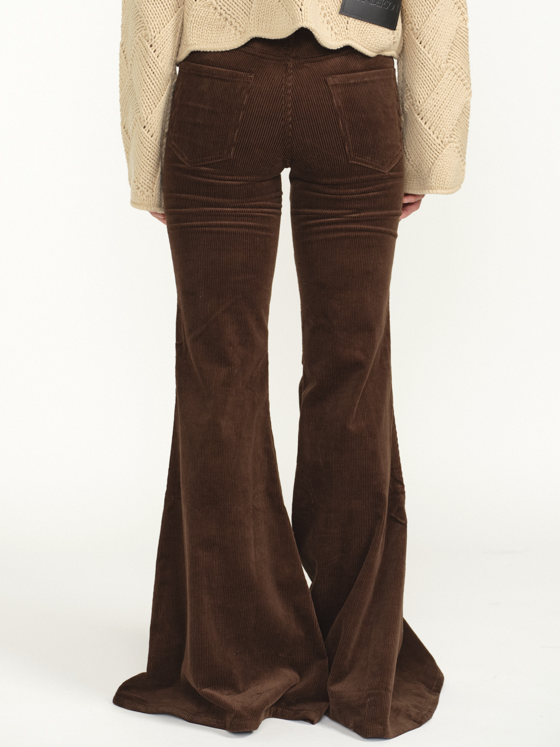 Cout De La Liberte Natalia - Cordury pants with very wide flared leg   brown 26