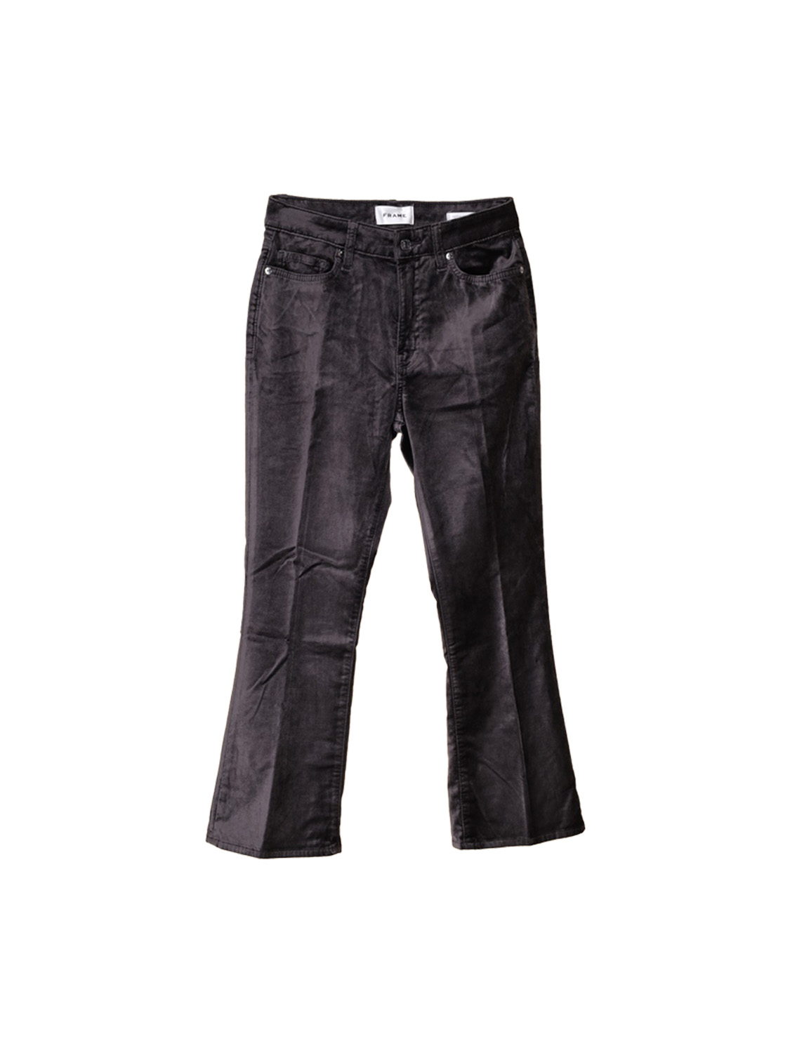 Frame Le Cropped Mini Boot – Velvet Pants  black 28