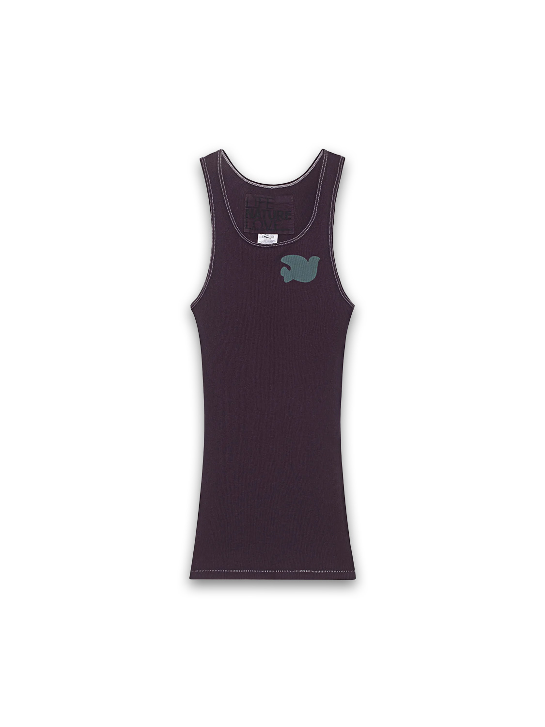 Free City Ribbed tank top with back print  bordeaux  XS/S
