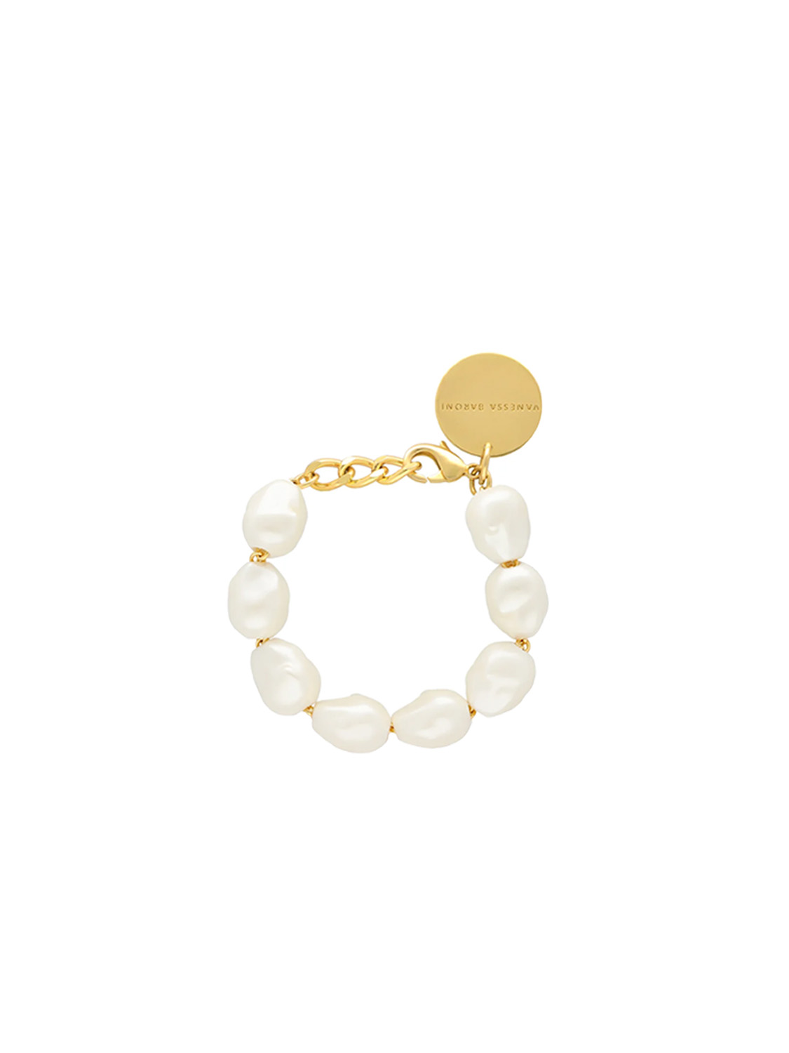 Vanessa Baroni Organic pearl earrings  white One Size