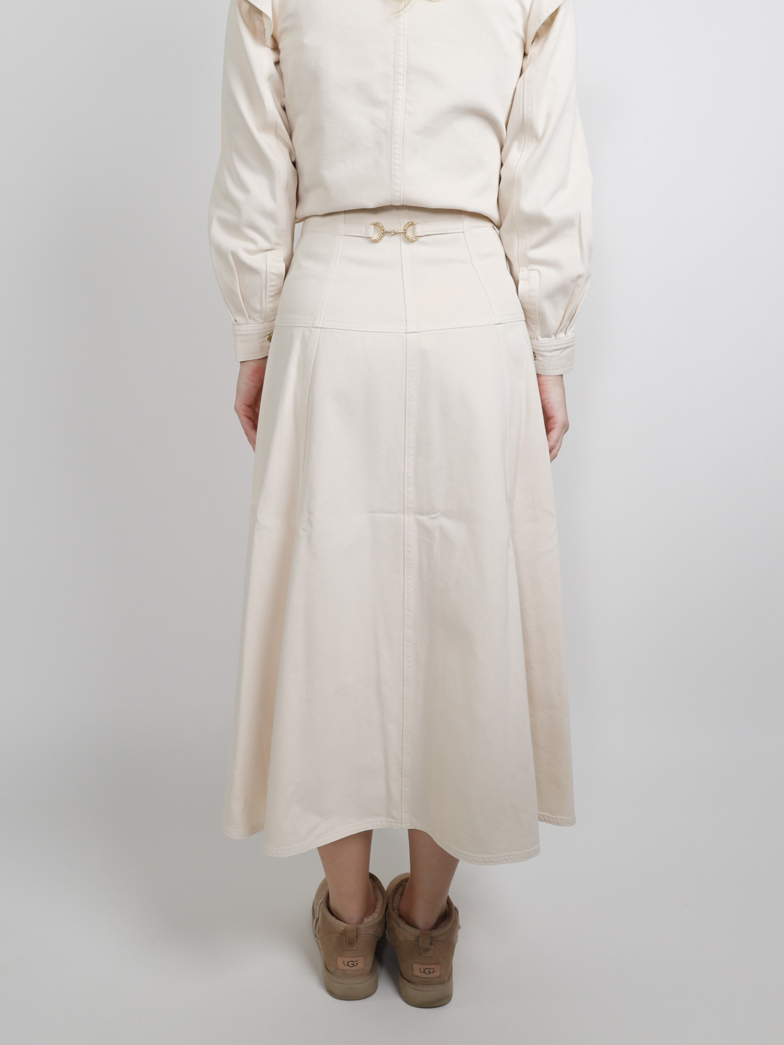 Ulla Johnson The Brigitte - Denim maxi skirt 36 creme Ulla Johnson The Brigitte - Denim maxi skirt 36 creme