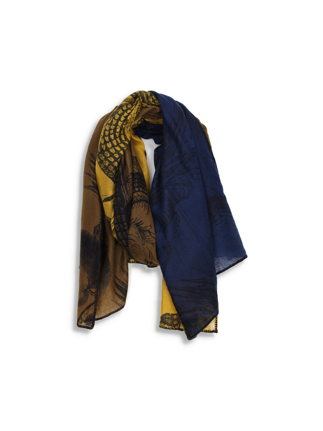 Patch Women -  Rectangular cashmere scarf with print 