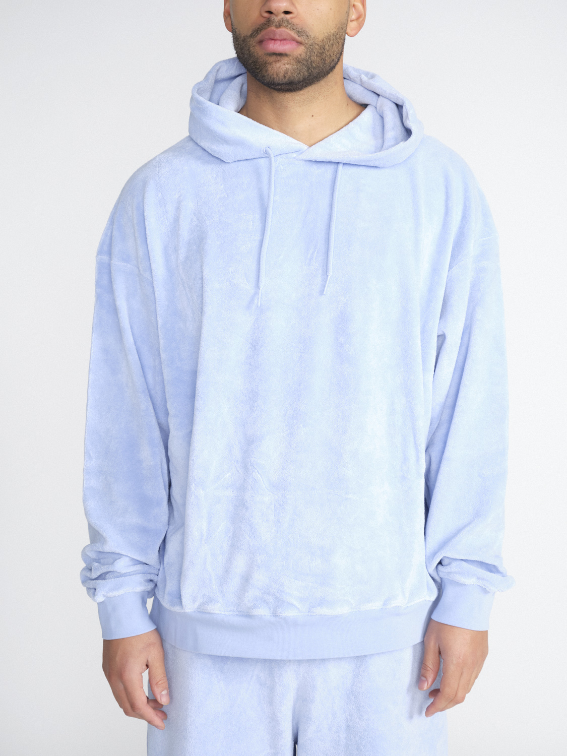 Martine Rose Classic terrycloth hoodie made from cotton blend  blue XS