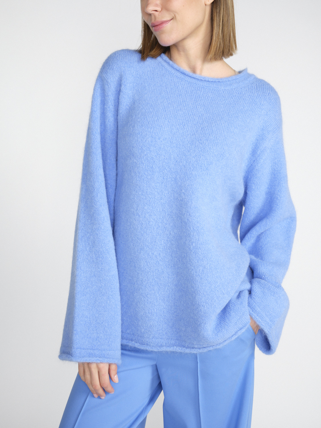 Dorothee Schumacher Cozy Comfort – Oversize Pullover aus Alpaka-Mix  blau M