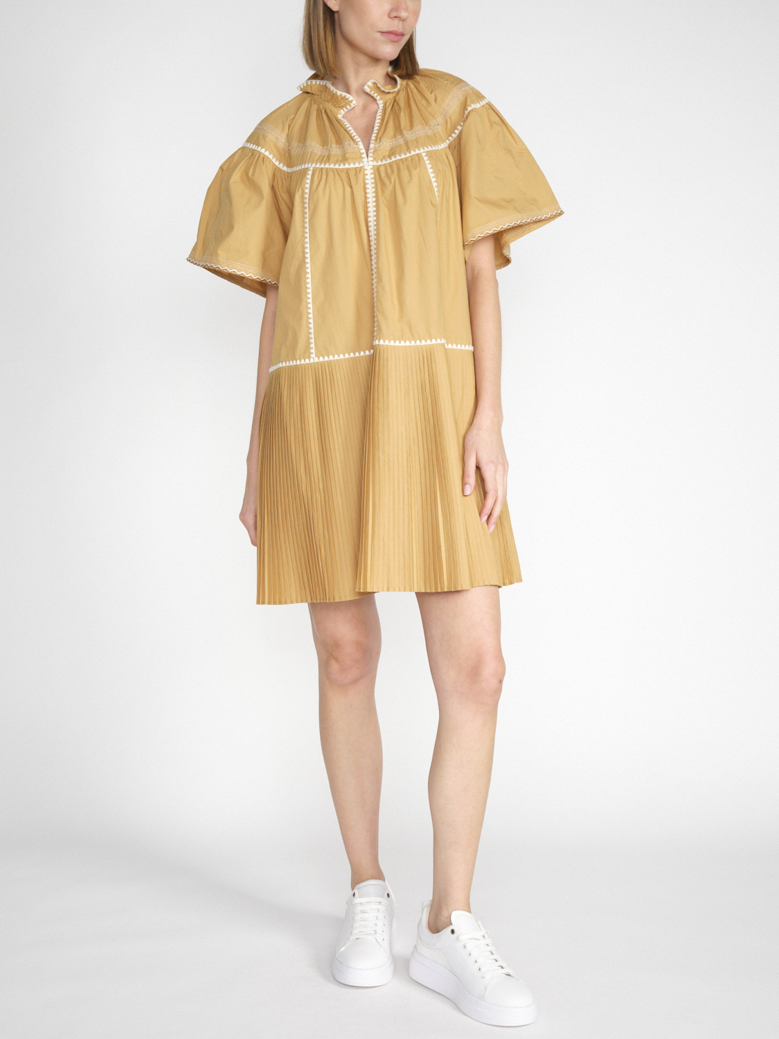 Ulla Johnson Desi – Kleid aus Baumwoll-Popeline  camel 36