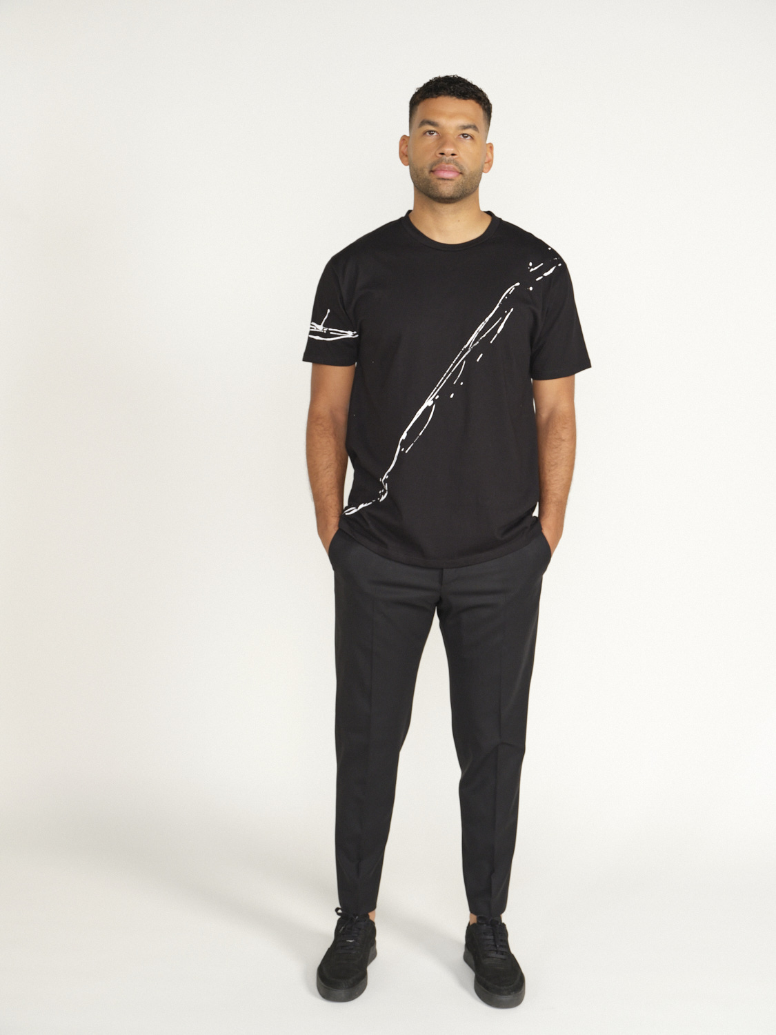 Avant Toi Shirt aus Baumwolle mit Printdruck schwarz XL