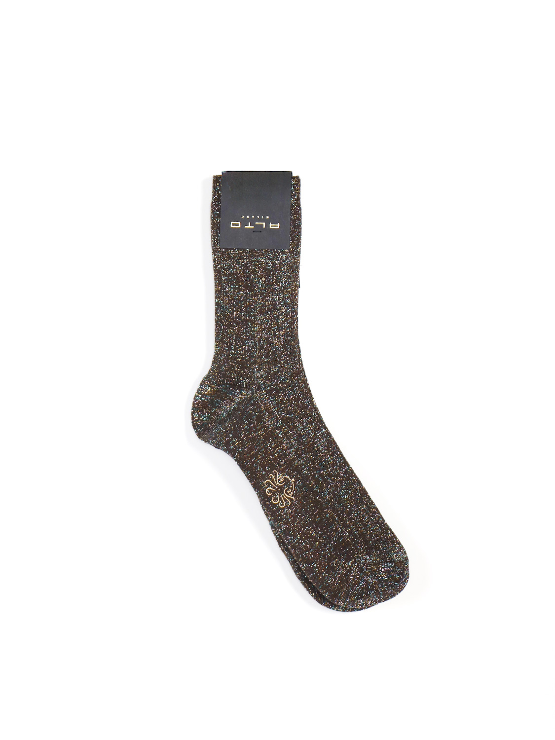 Alto Paia – Socken mit Lurex-Effekt   braun One Size