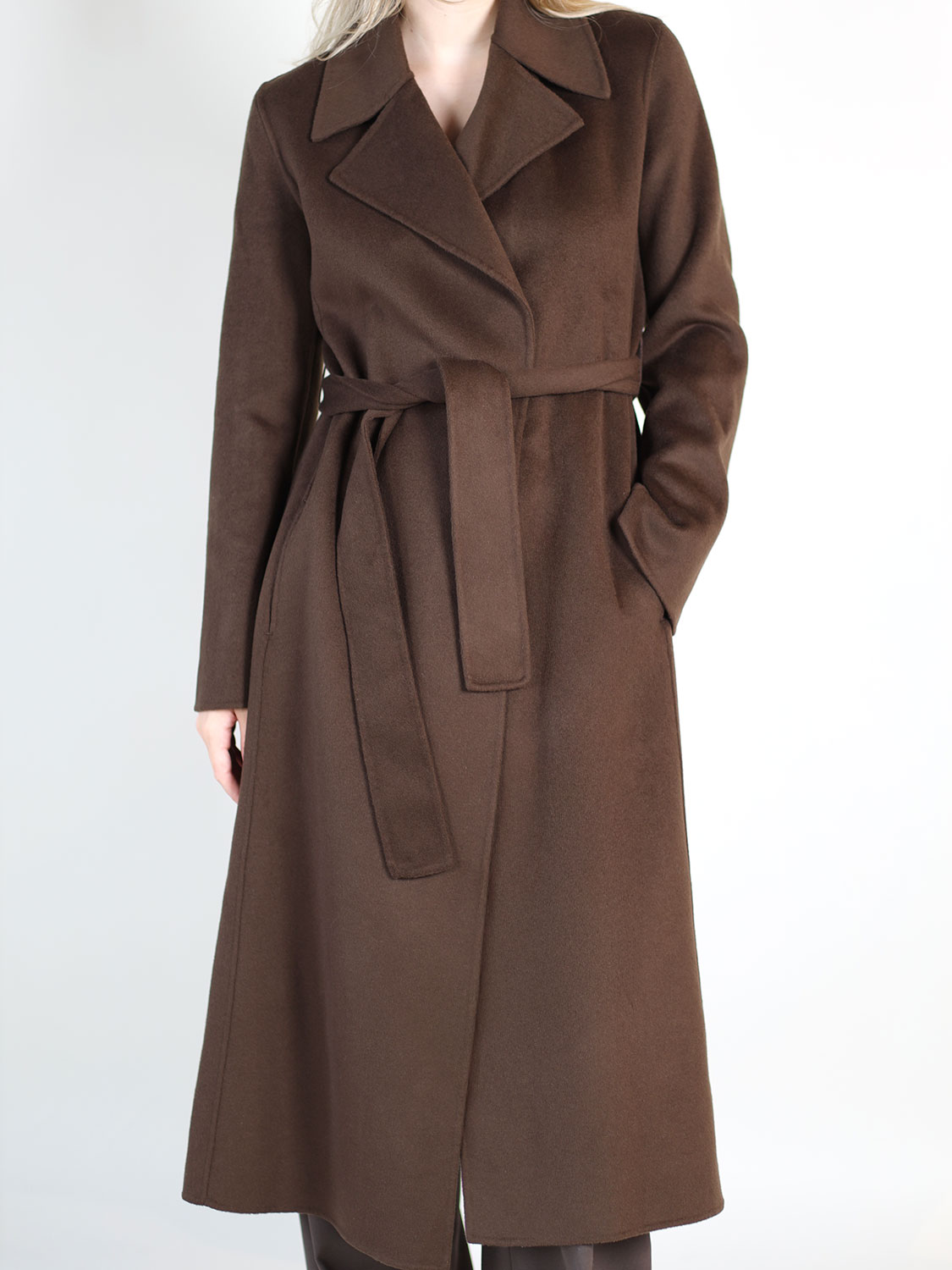 Sly010 Double face wrap coat brown 34