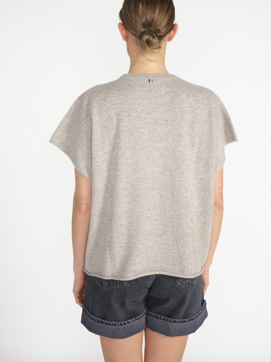 Extreme Cashmere Alma – Ärmelloses Oversized Shirt aus Cashmere blau One Size