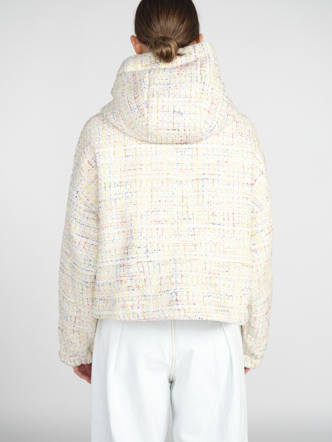 Khrisjoy Khris Crop – Cropped Puffer-Jacke in Tweed Optik   multicolor XS/S