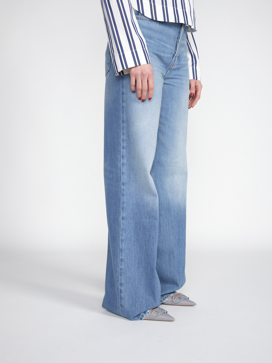 Frame The 1978 - Light-colored jeans with wide leg  blue 26