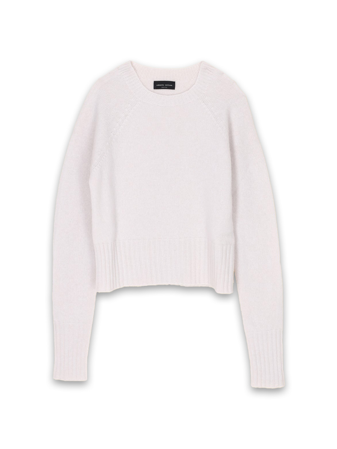 Cropped jumper made from a merino-cashmere blend 