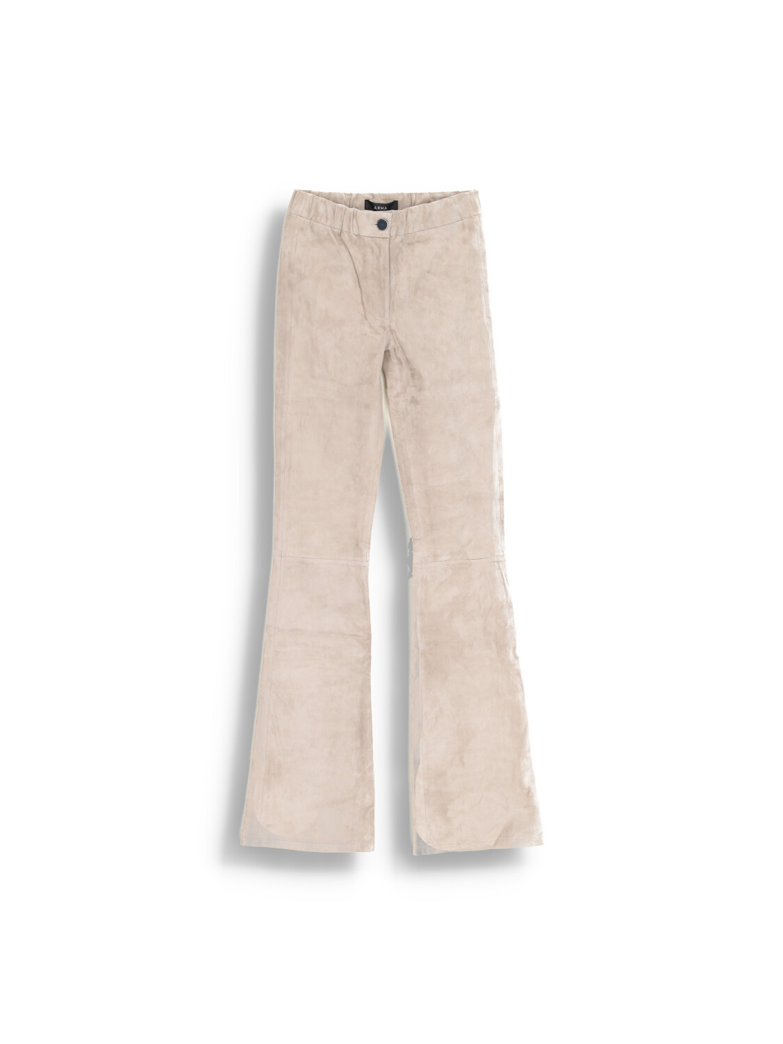 Arma Izzy - Pantalon avec ceinture élastique en cuir d'agneau beige 34