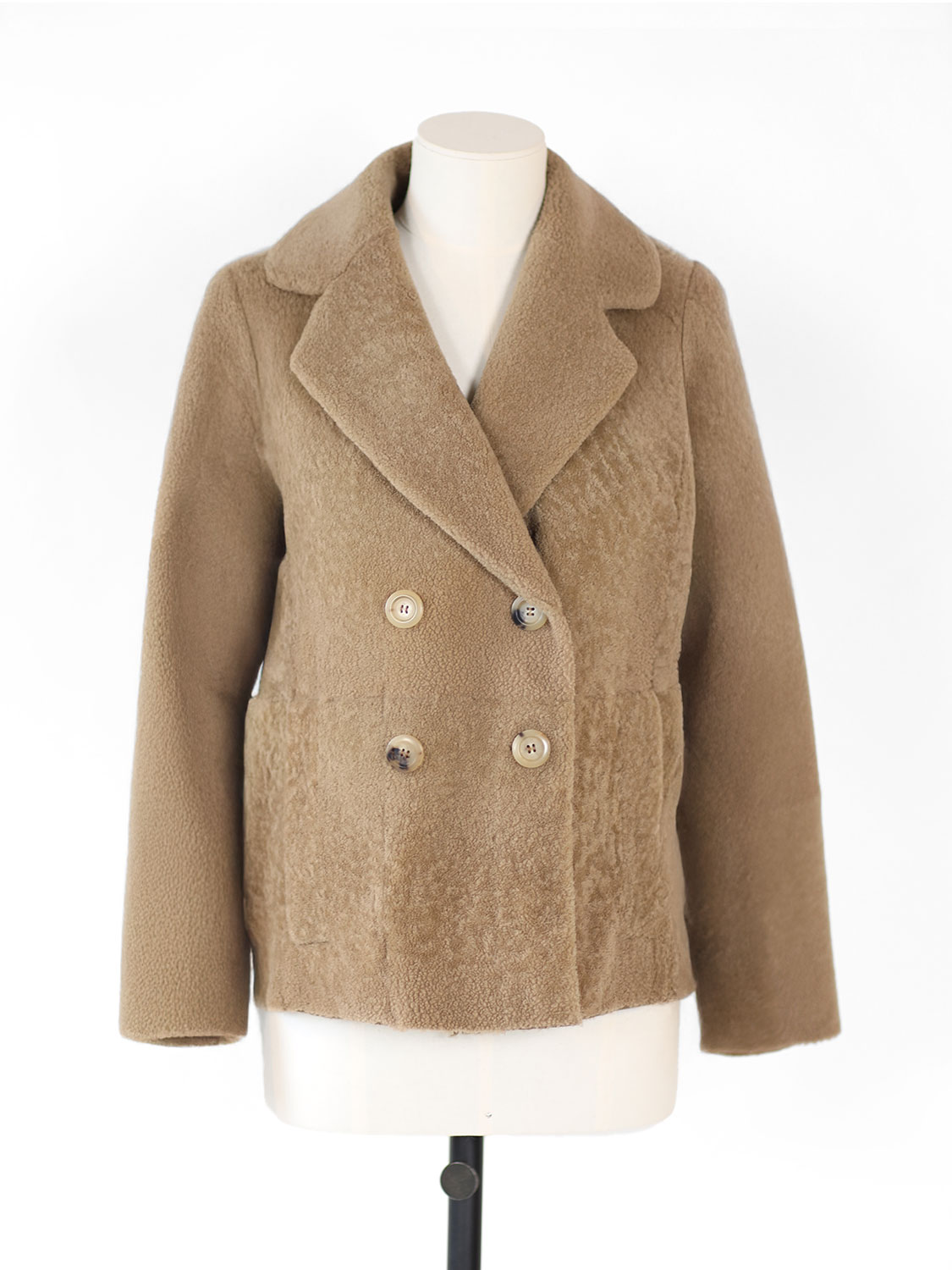 Light Curly – Short Shearling Coat