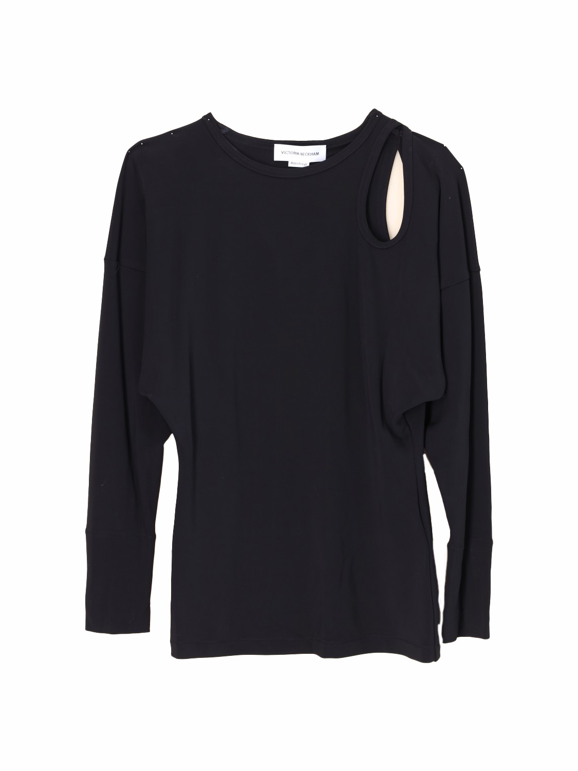 Victoria Beckham Twist Detail Jersey Shirt  black 36