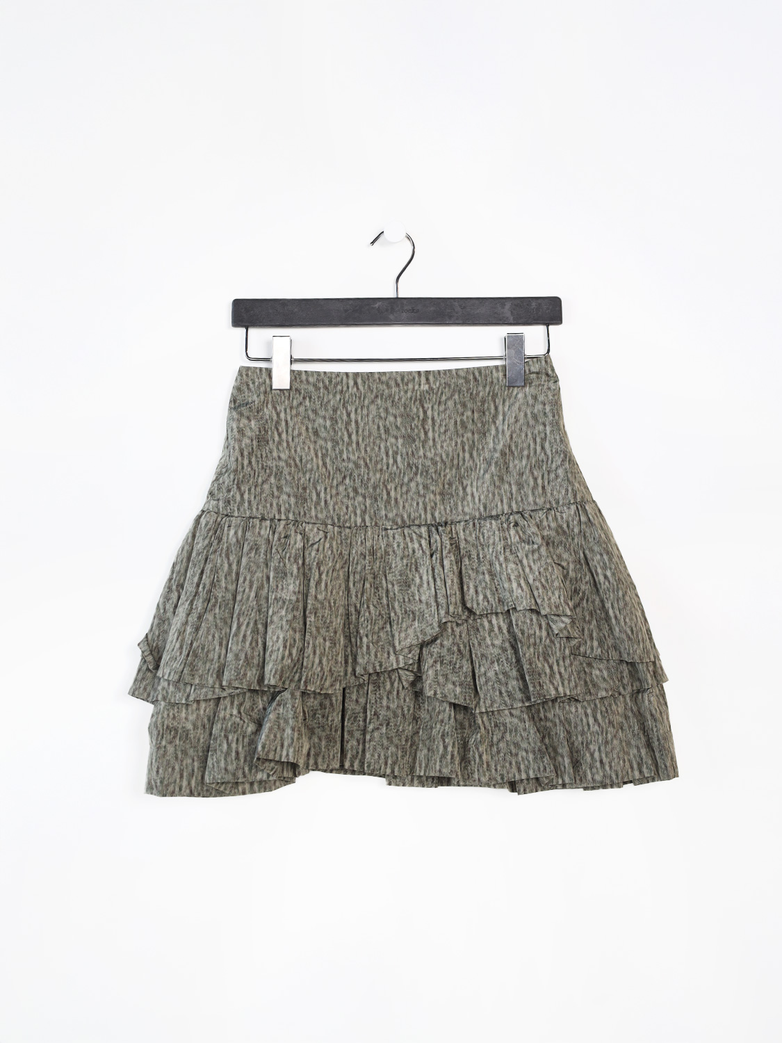 Tiered skirt with print
