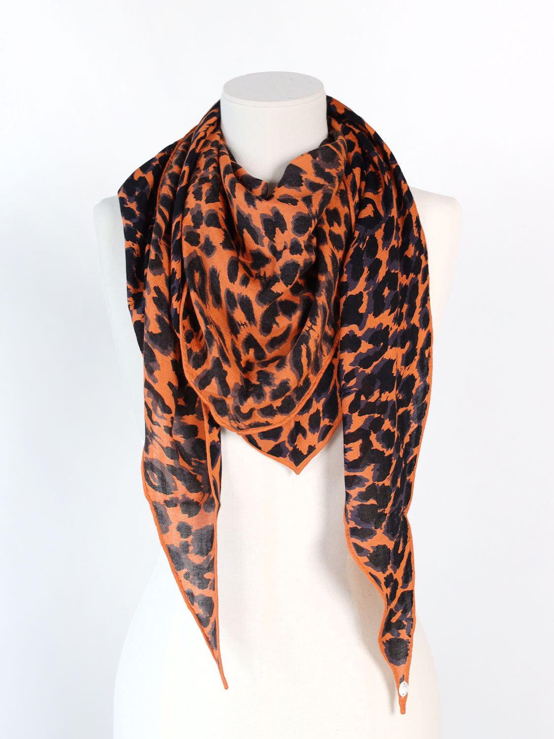 friendly hunting Schal mit Leoparden-Print  orange One Size