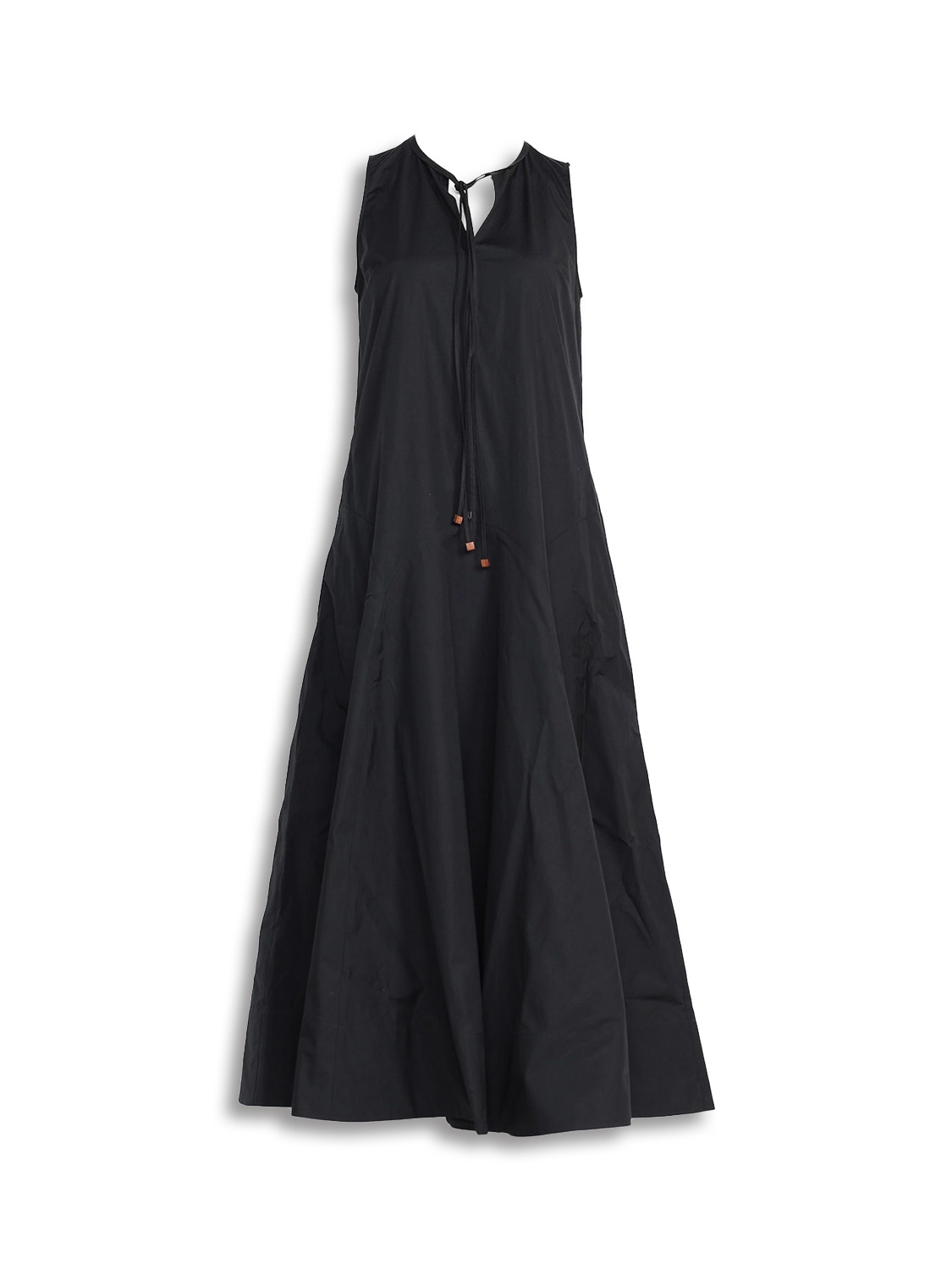 Sleeveless maxi dress with lace up details