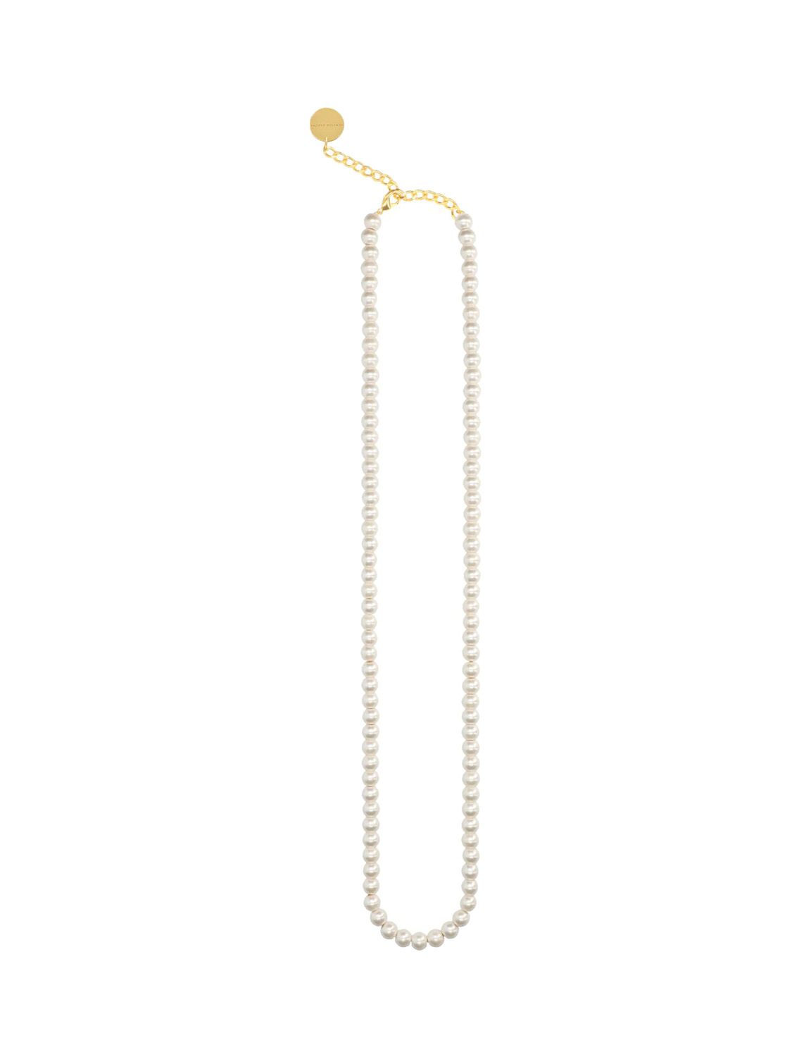 Pearl Necklace Long Pearl - Long necklace in ball design in pearl optics