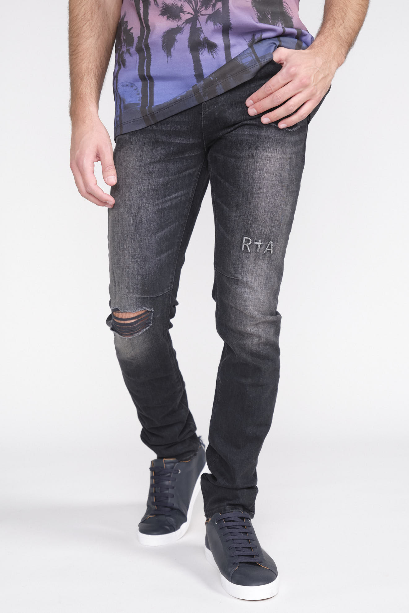 RtA Pintuck classico - Pantaloni di jeans  grigio 33
