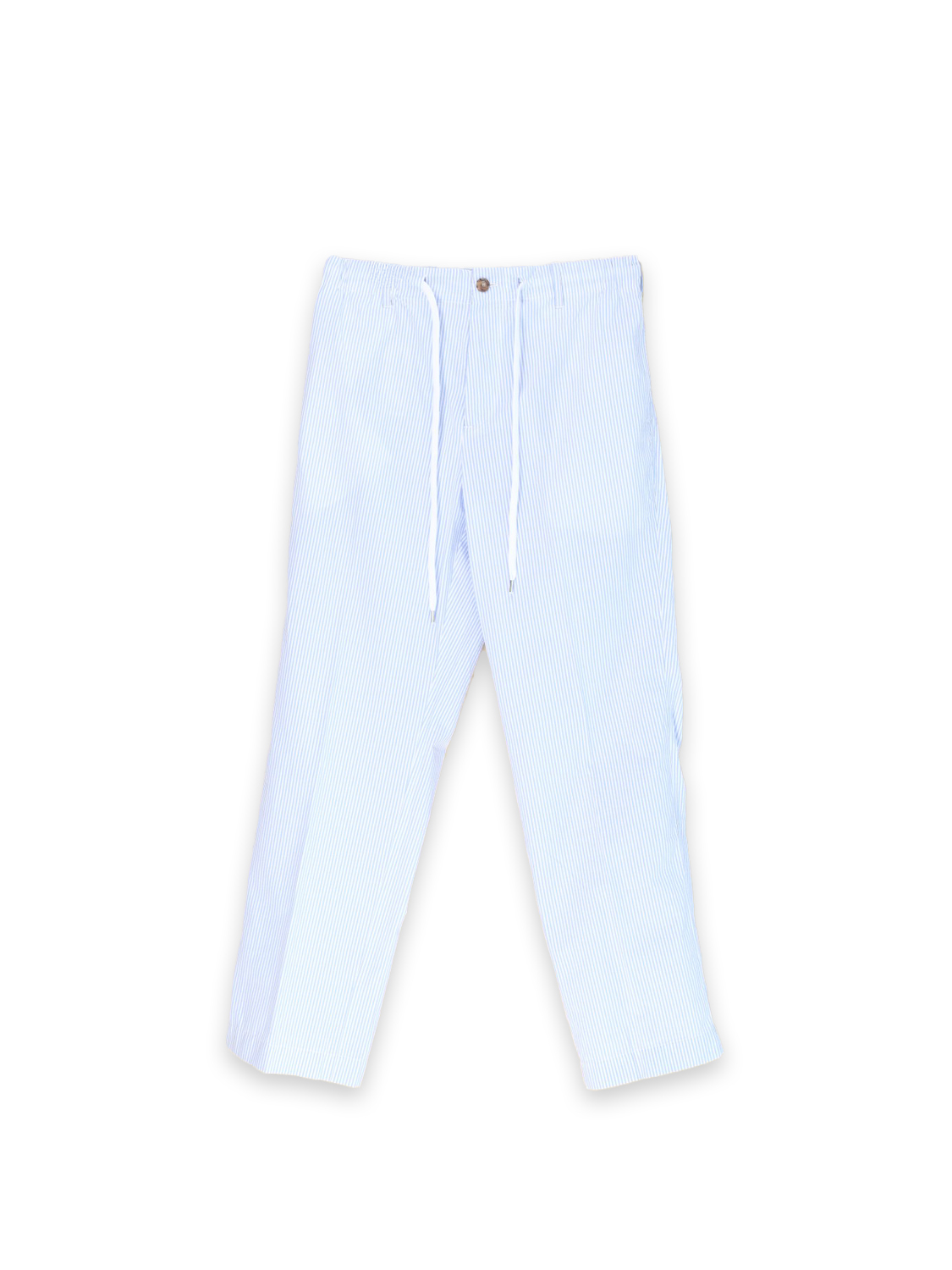 Light trousers in a striped design