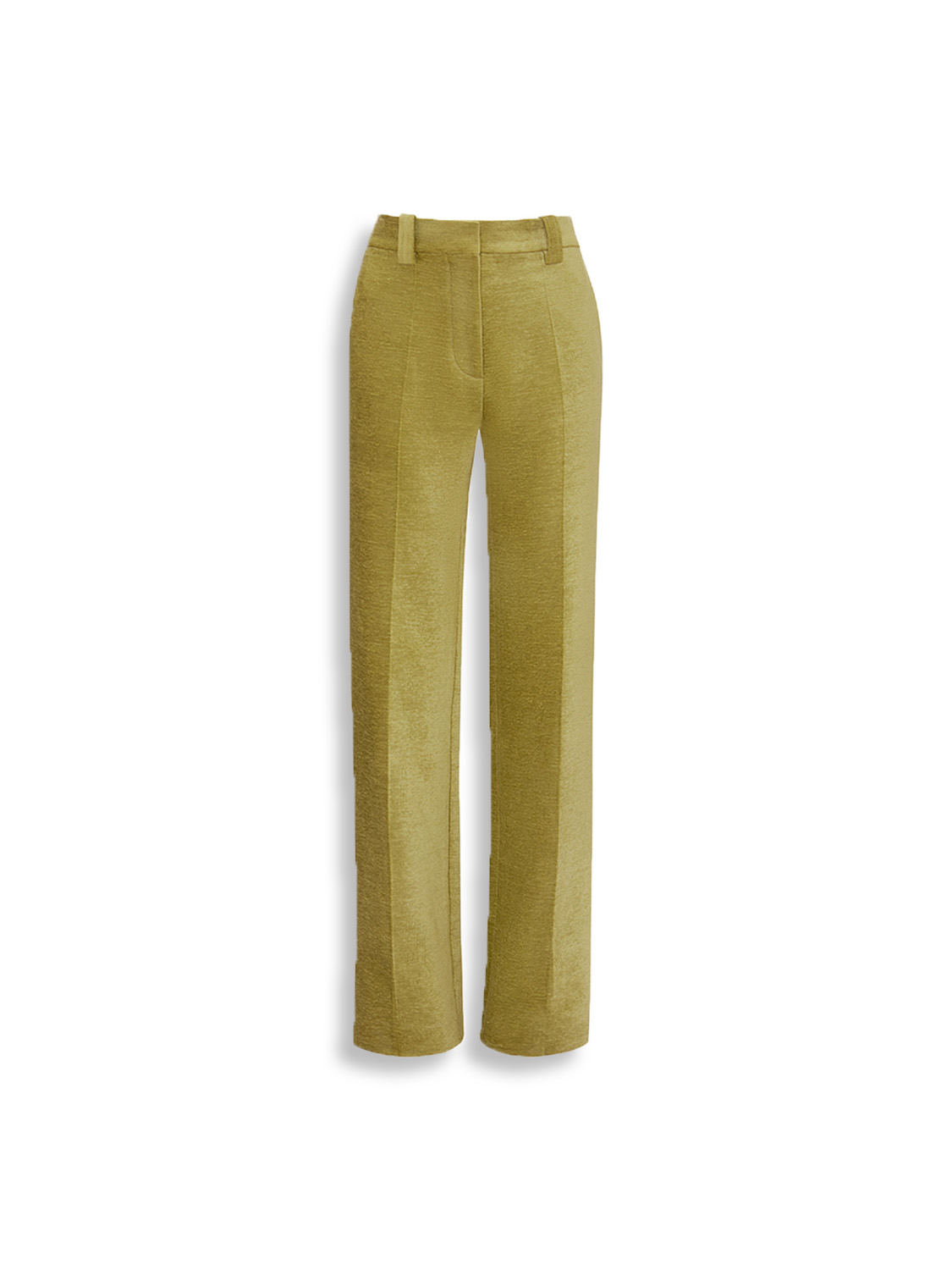 Victoria Beckham Pantaloni sartoriali in ciniglia Lux - Pantaloni stile abito con gamba larga verde 38