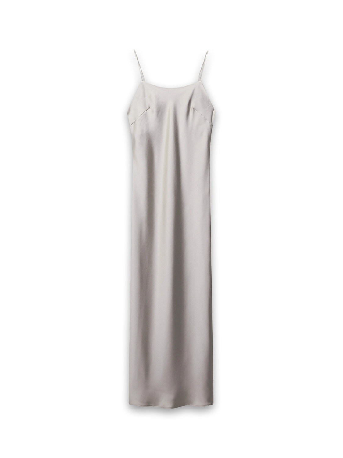 Roberto Collina Sottoveste - Robe fluide en satin midi silber S