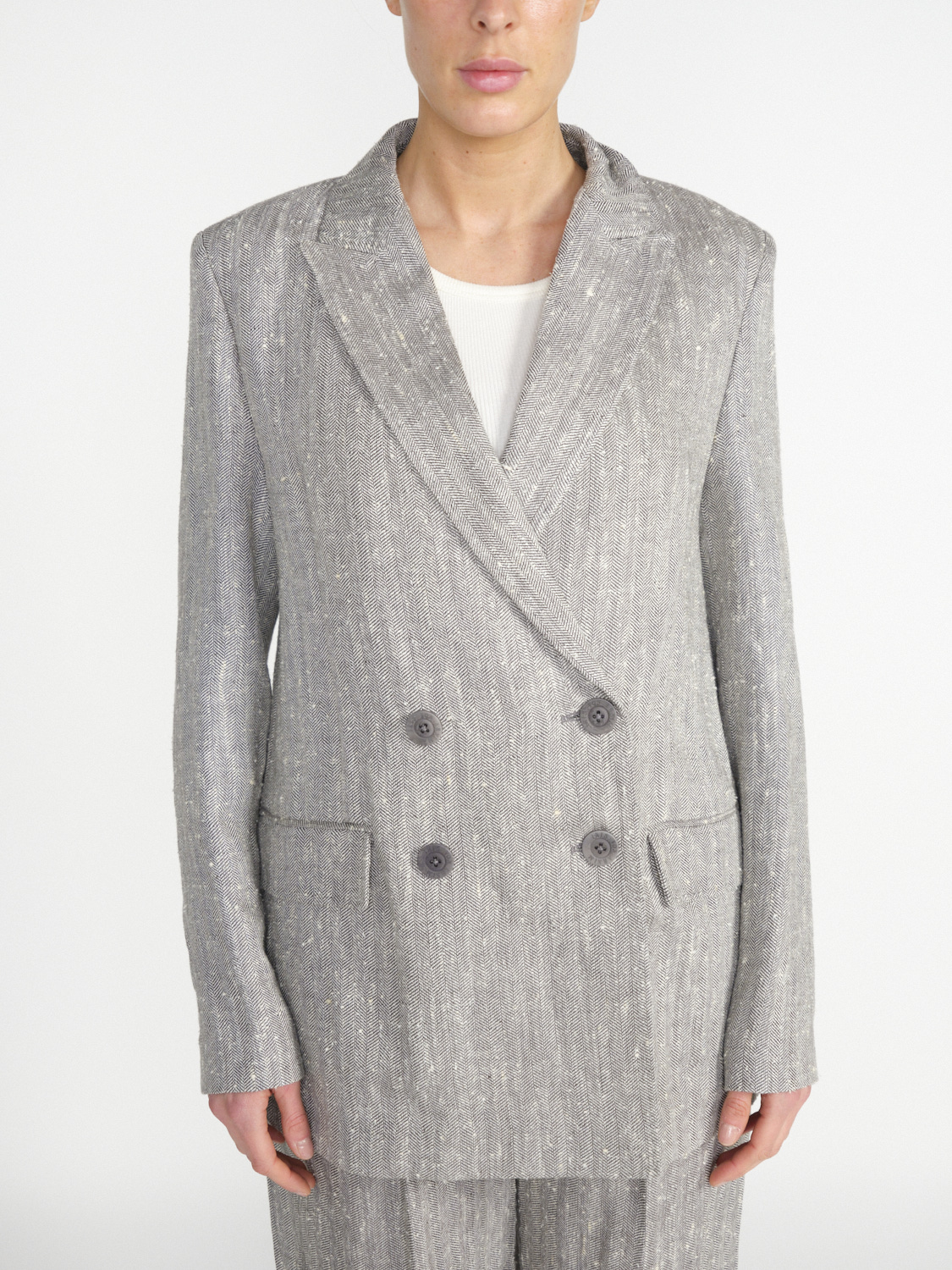 Iris von Arnim Summer blazer made from a linen-silk mix  khaki 38