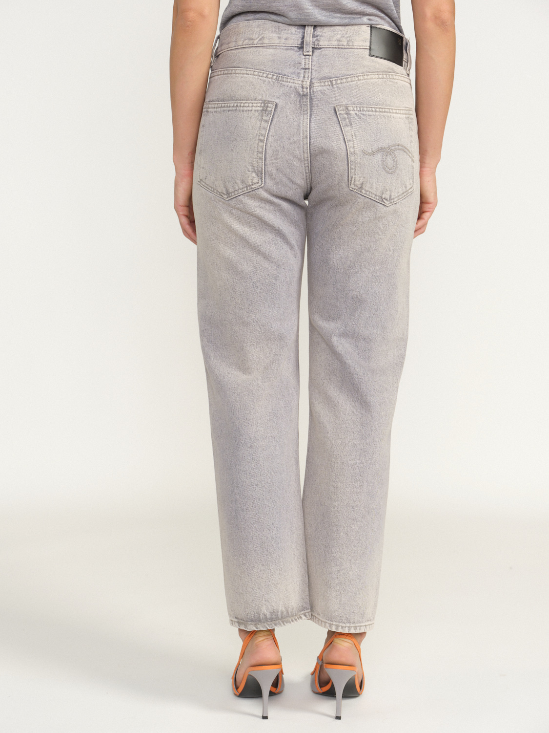 R13 Pantalon en jean boyfriend avec un lavage clair gris 25