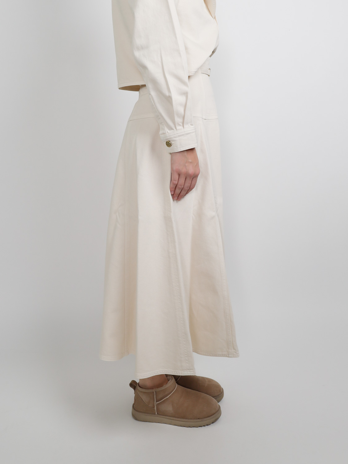 Ulla Johnson The Brigitte - Denim maxi skirt 36 creme Ulla Johnson The Brigitte - Denim maxi skirt 36 creme