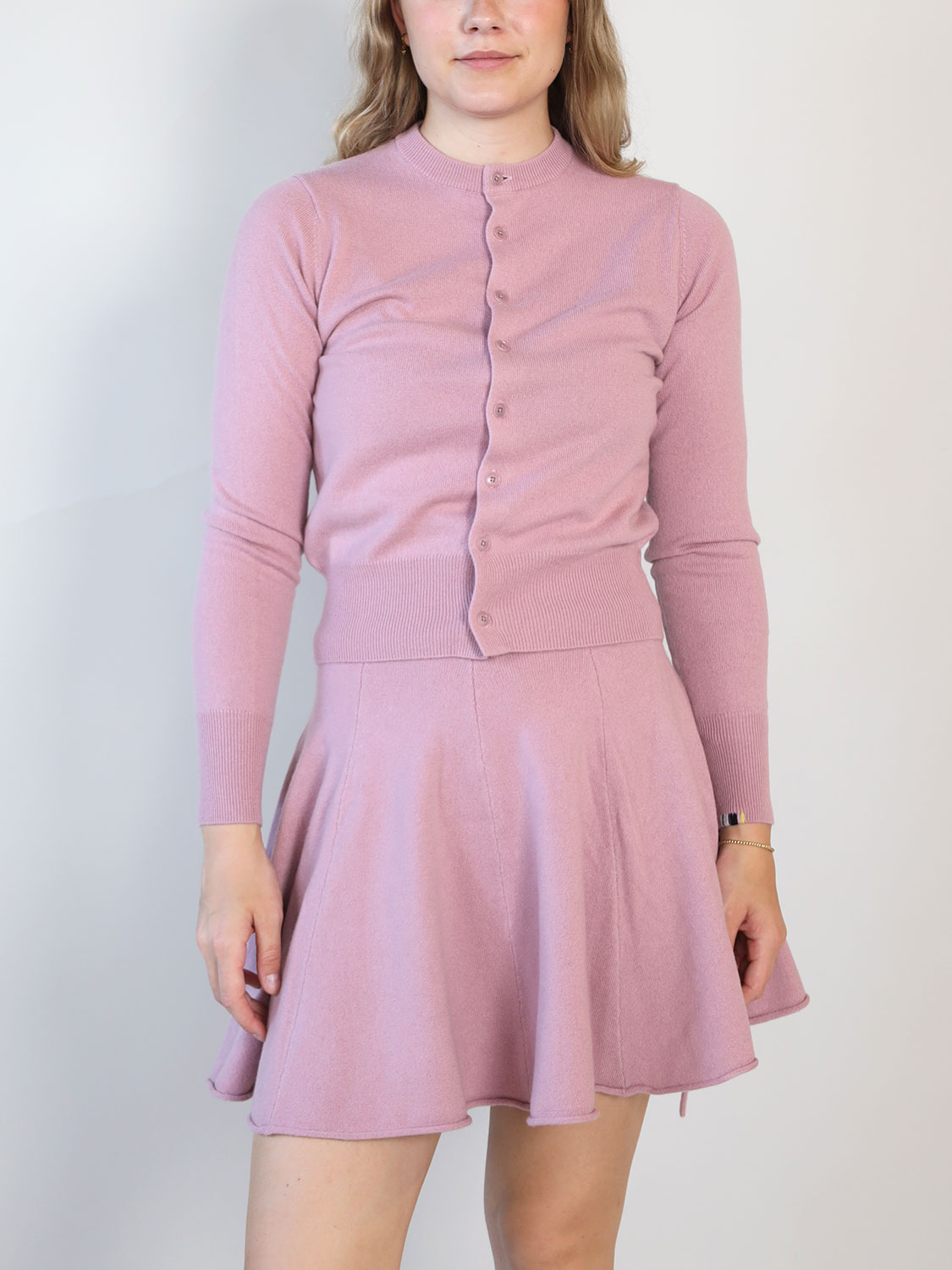 Extreme Cashmere N°379 Girl – Minirock aus Cashmere-Mix rosa One Size Extreme Cashmere N°379 Girl – Minirock aus Cashmere-Mix rosa One Size