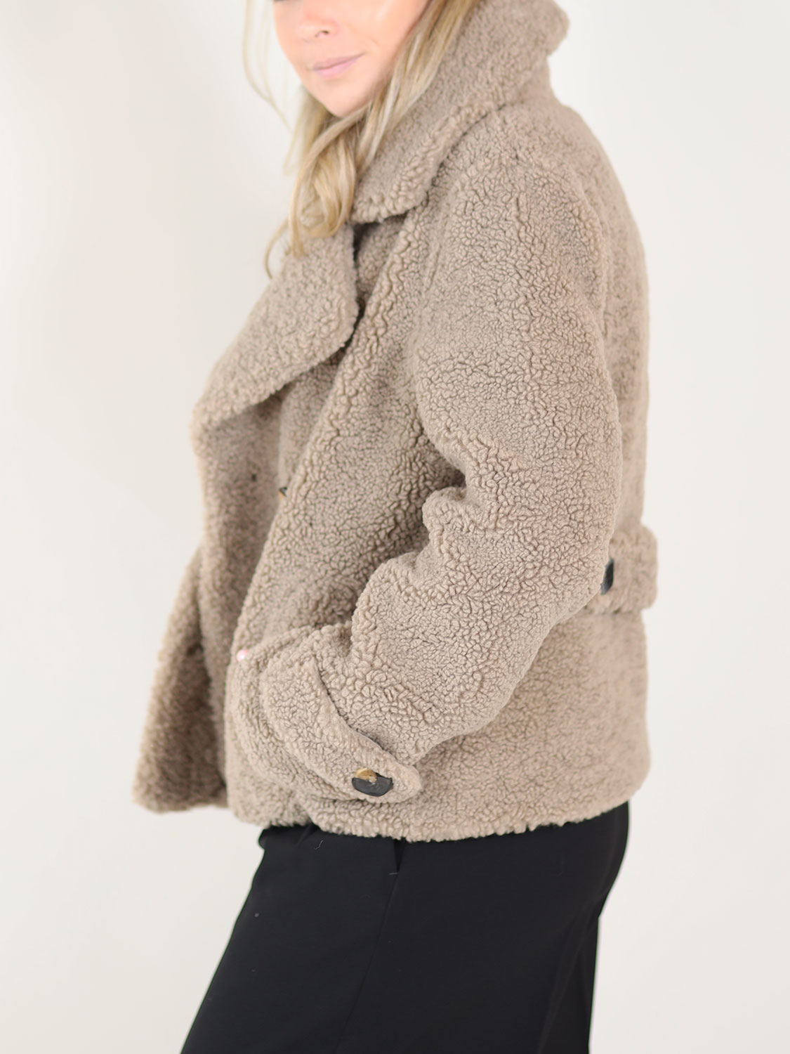Betta Corradi Giacca – Jacke in Felloptik   taupe S