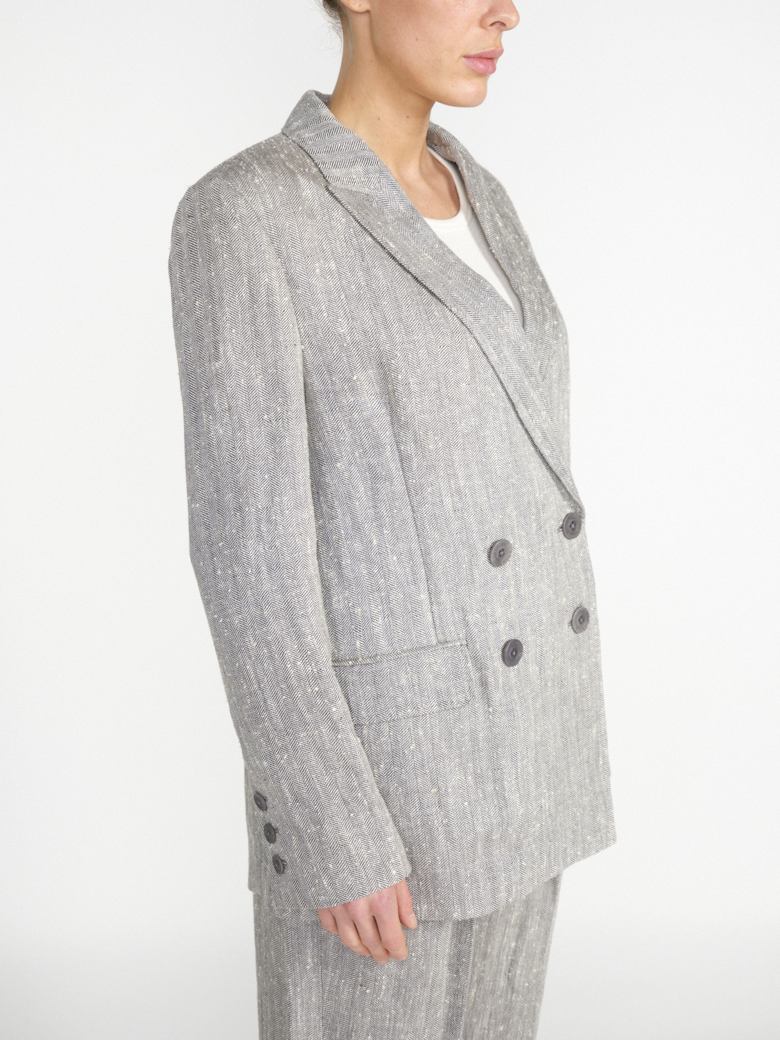 Iris von Arnim Summer blazer made from a linen-silk mix  khaki 38