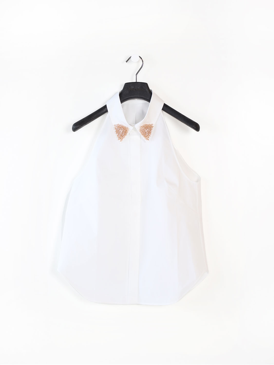 Dorothee Schumacher Poplin Power – Top with embroidered collar white M Dorothee Schumacher Poplin Power – Top with embroidered collar white M