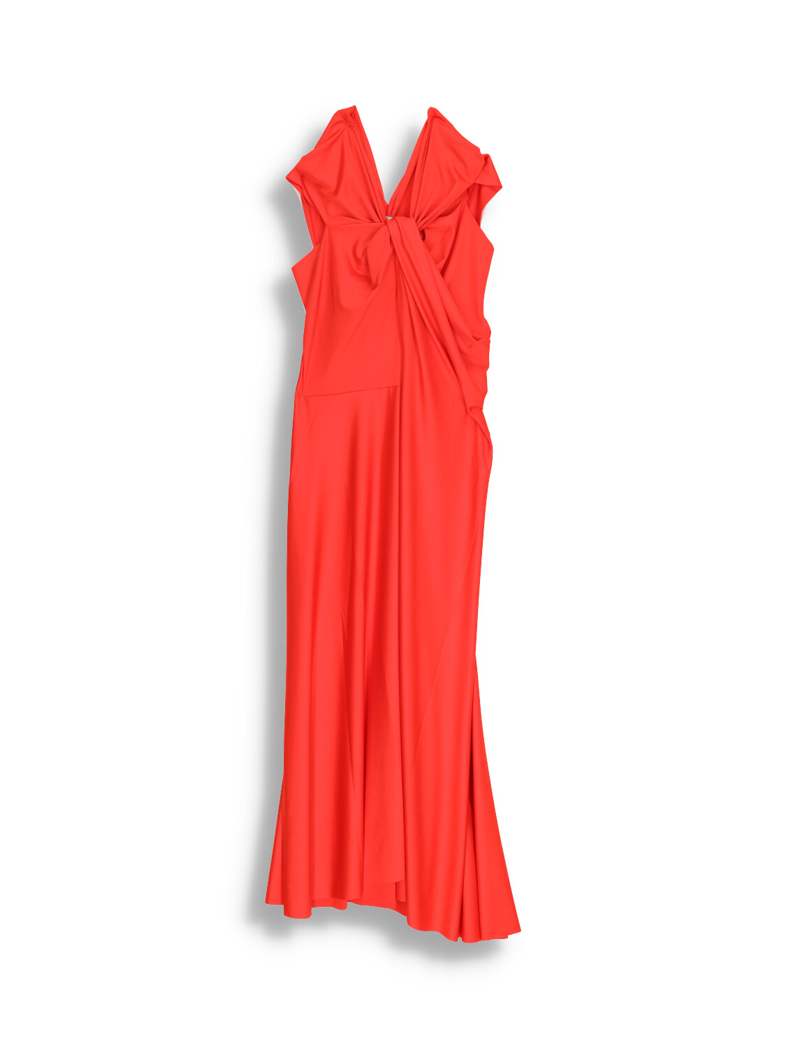 Sleeveless midi dress with knotted neckline detail