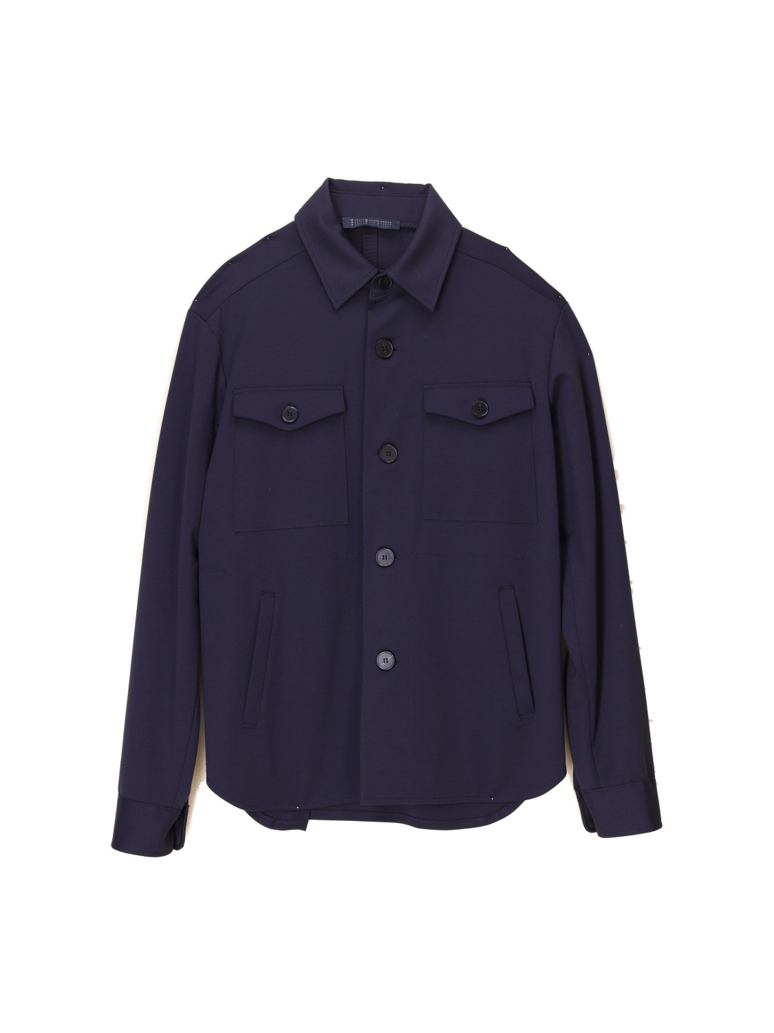 Harris Wharf London Techno viscose - Stretchy shirt jacket made from tech fabric  marine 48