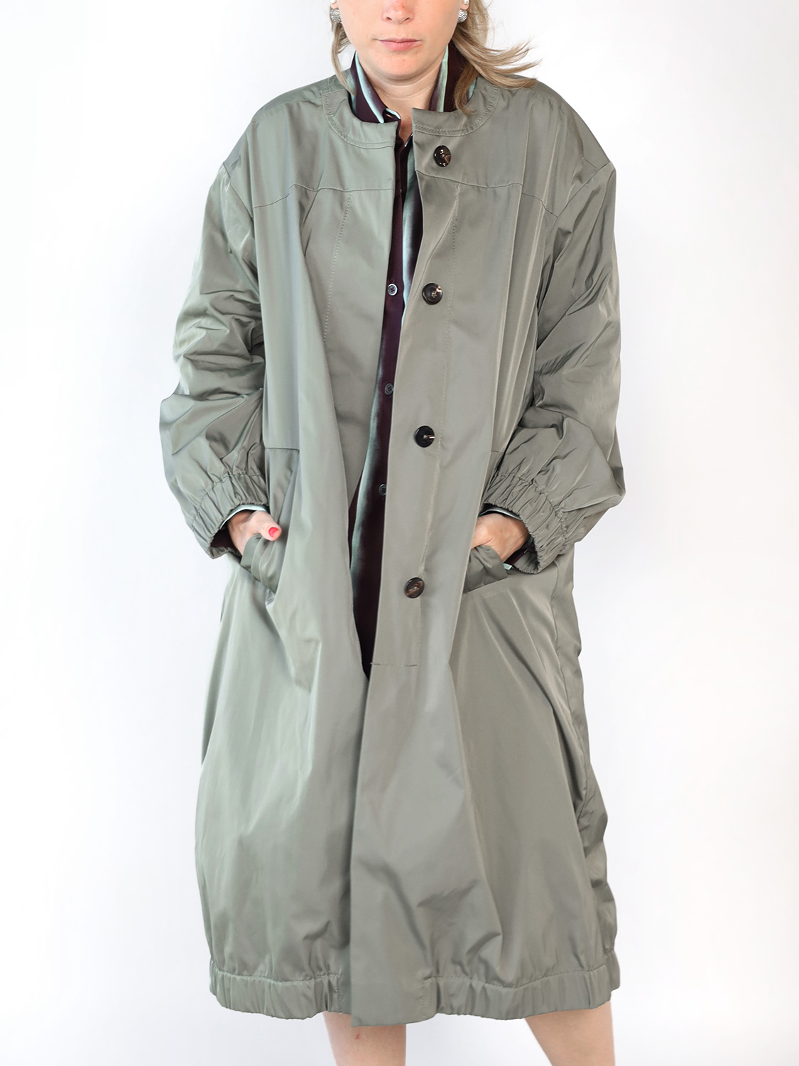 Odeeh Coat – Langer Mantel  khaki 40